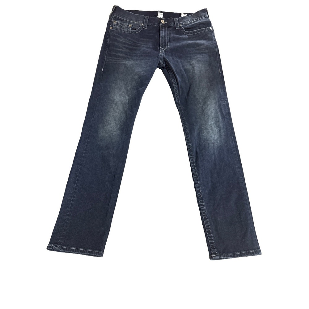 True Religion Men's Jeans Size 36 Rocco Relaxed Skinny Blue